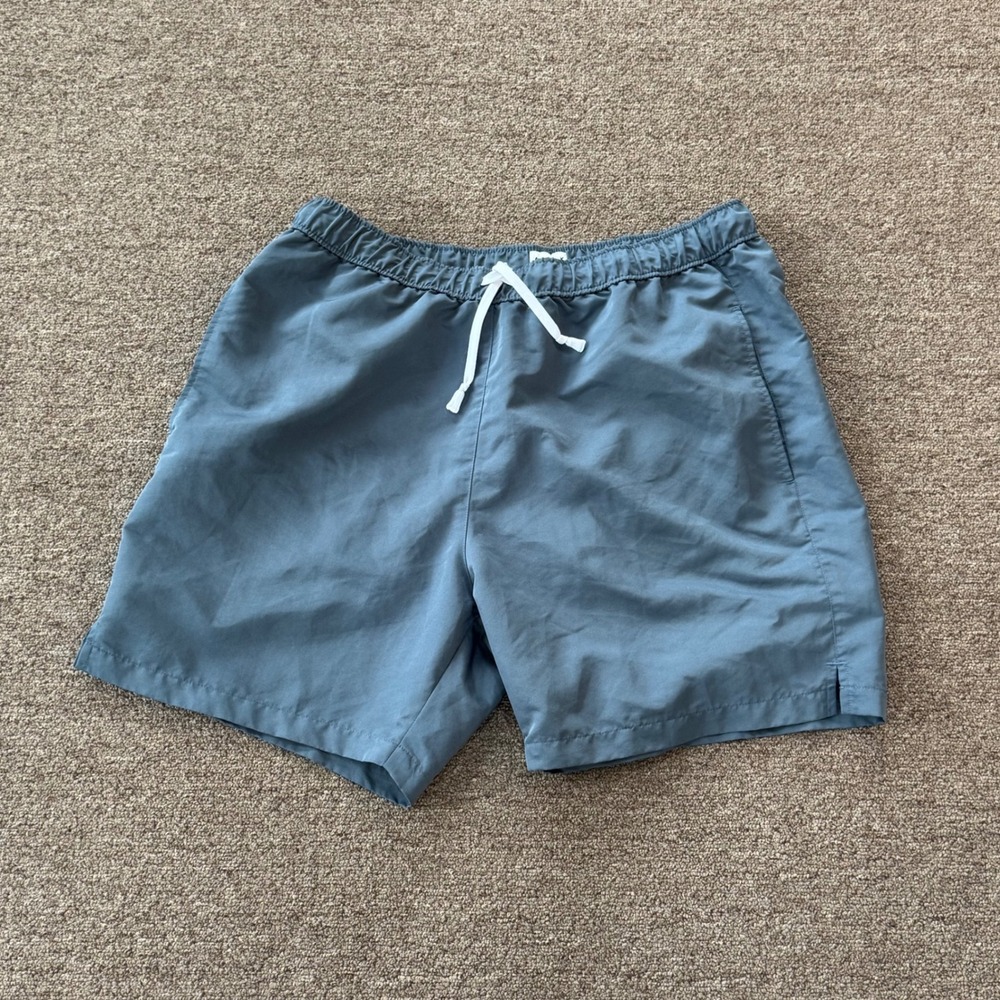 LNWOT ASKET The Swim Shorts Mens Slate Blue Recycled Polyester Trunks Portugal
